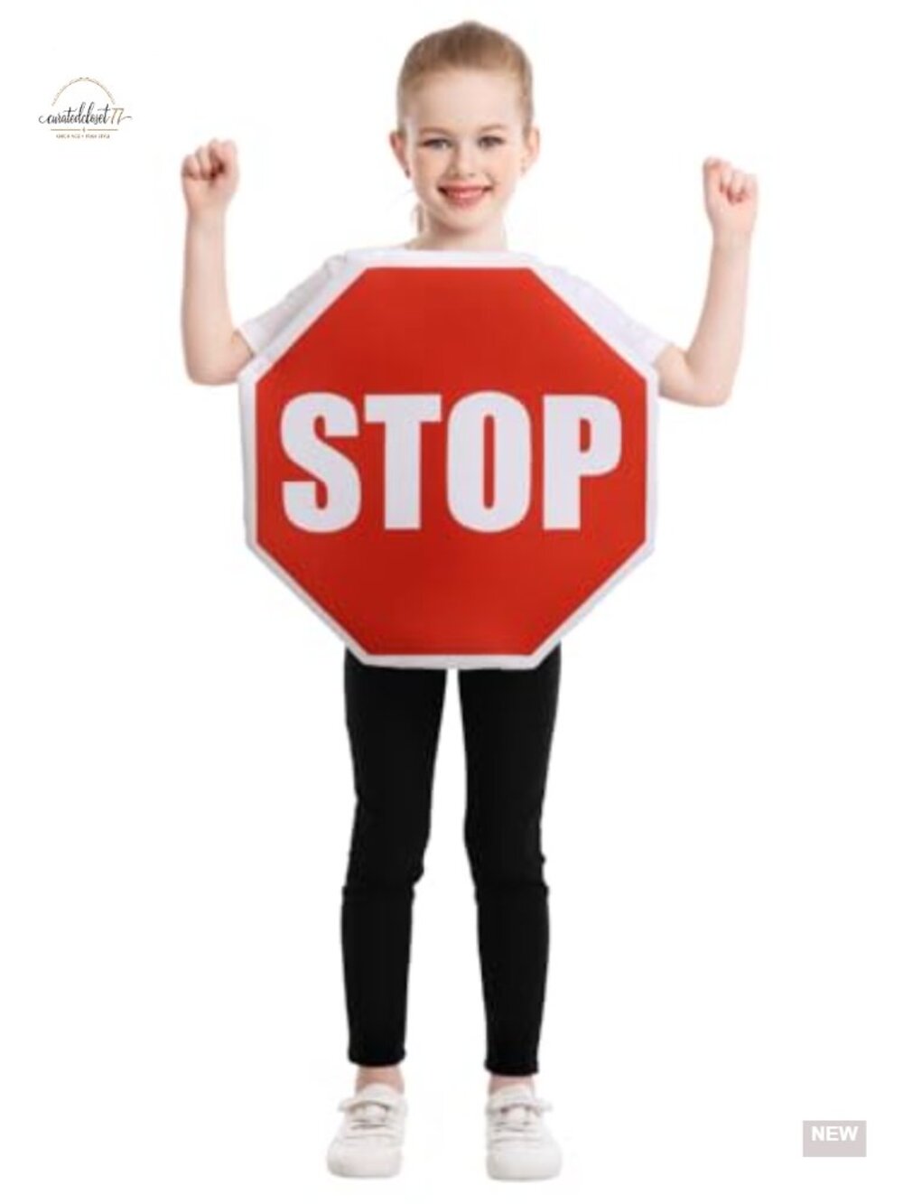 Kids Traffic Sign Costume Halloween Pretend Play Stop Sign Dress Up